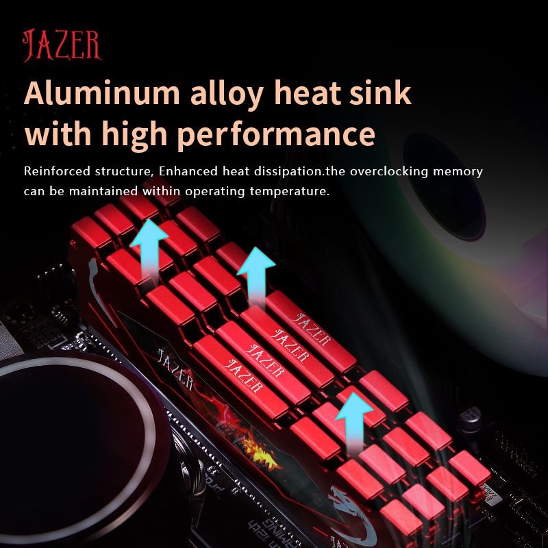 Thumbnail: JAZER DDR4 8GB 3200MHz Comtuper Desktop Dimm Memory Ram