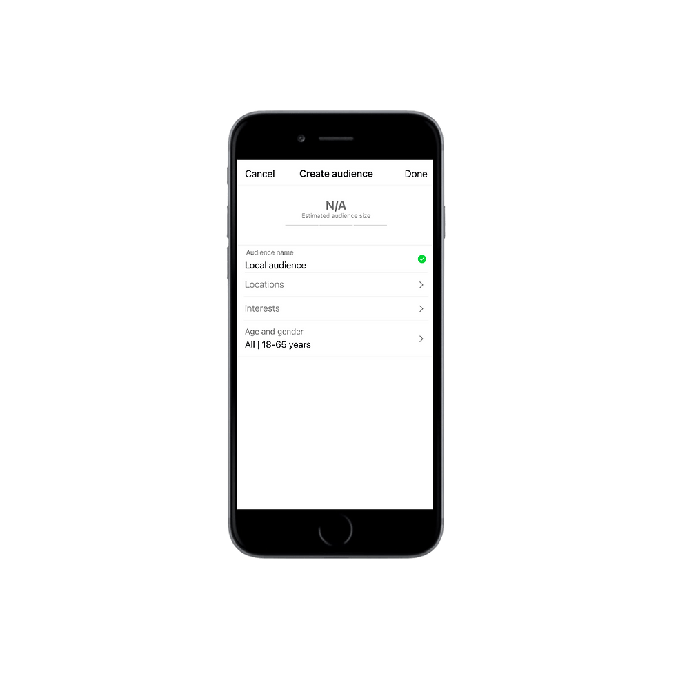 A photo of a phone showing instagram geolocation.