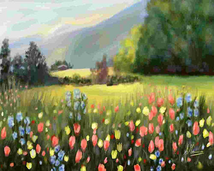 2024 Jul Field of Flowers, digital art on canvas, 20x16, .jpg