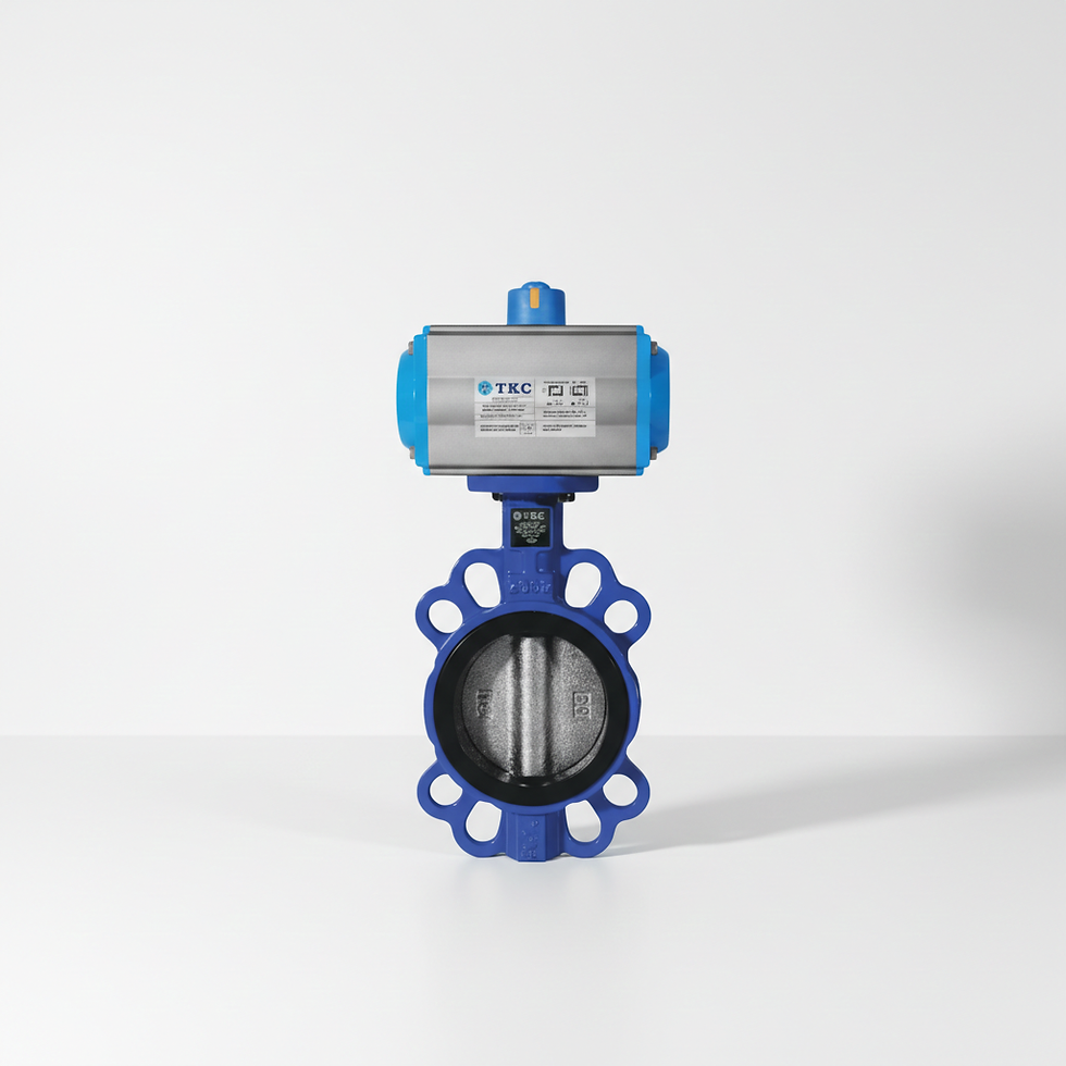 Wafer EPDM Conta 316 Paslanmaz Klapeli Kelebek Vana Pnömatik Aktüatörlü