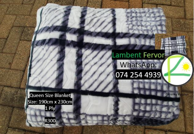 Queen Size Mink Blanket 1ply Dark & Light Grey