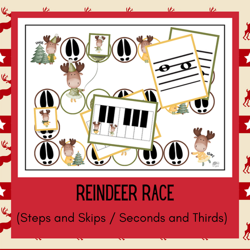 Reindeer Race | Steps and Skips Game | BusyLittleTurtle
