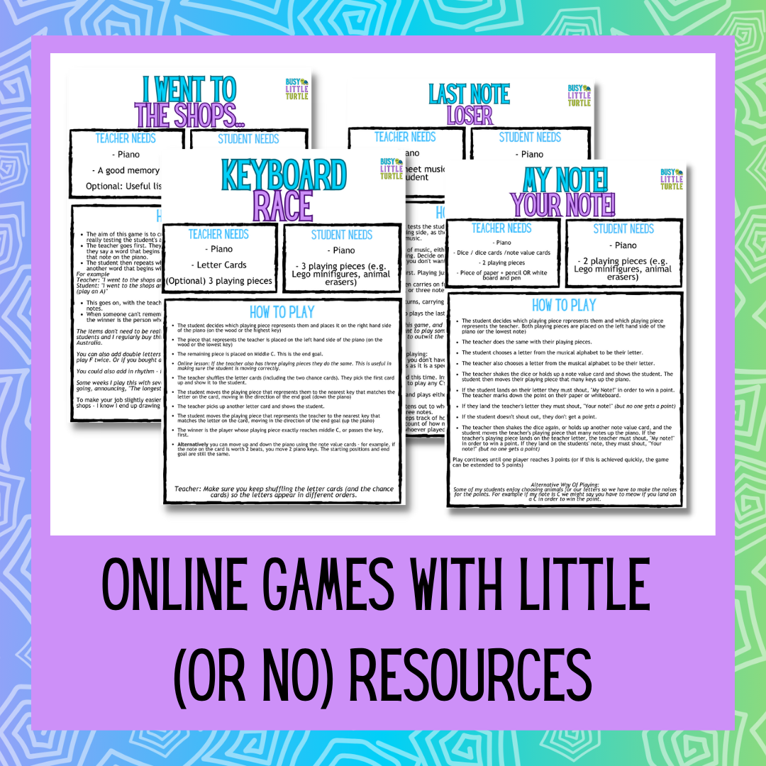 Online Games With Little (Or No) Resources