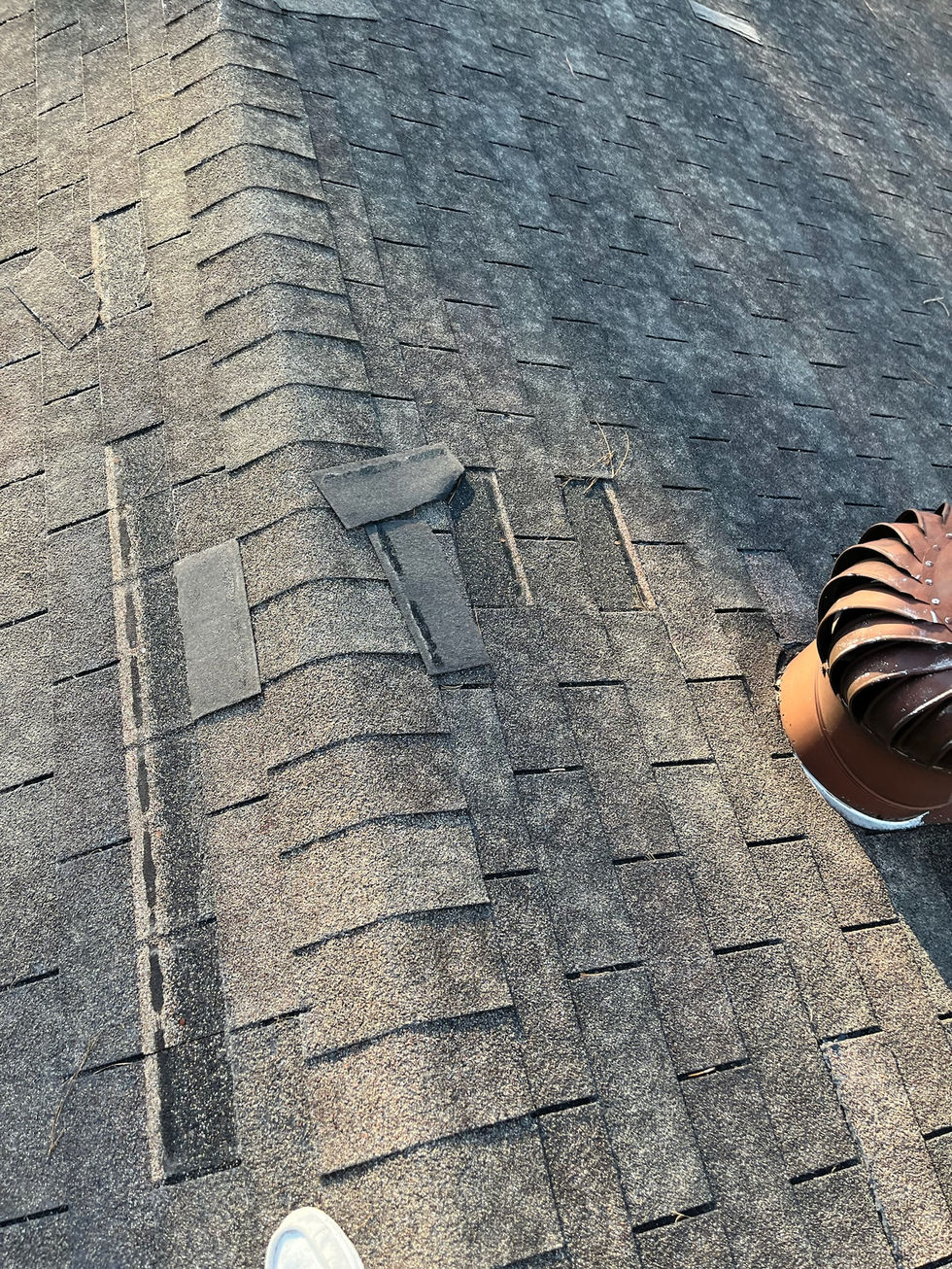 a roof with a hole in the middle of it
