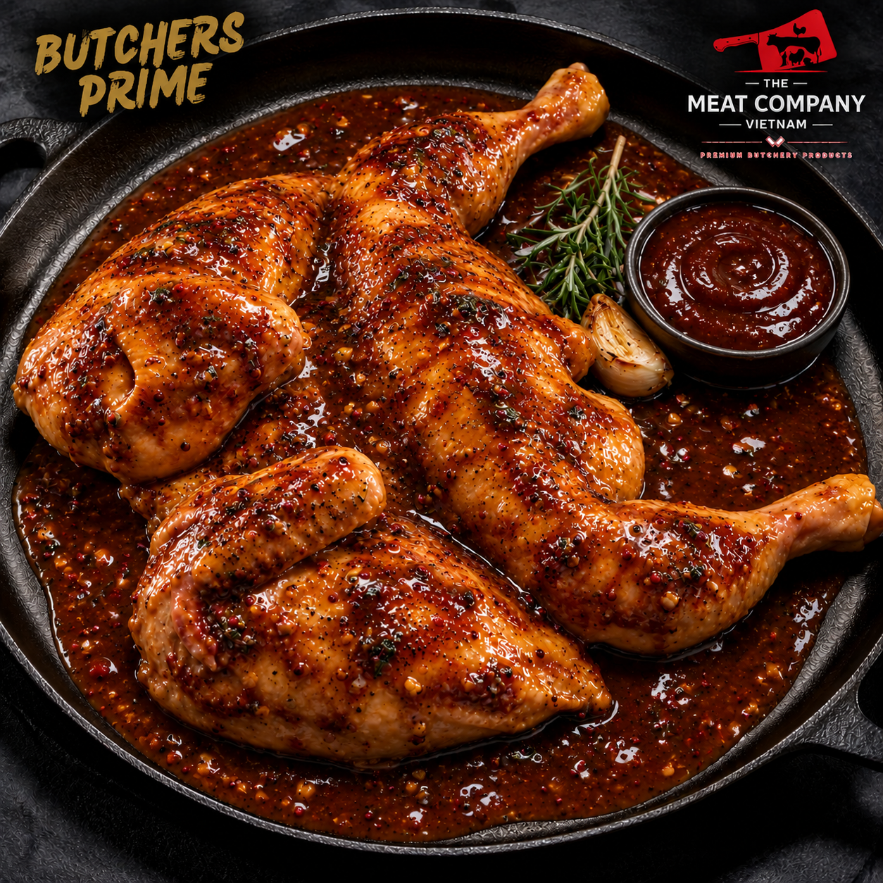 Marinated Flattened Chicken - Smoky BBQ