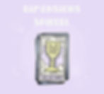 „Dimensions Spiegel“ Tarot-Grafik in Pastelllila mit Ass der Kelche.