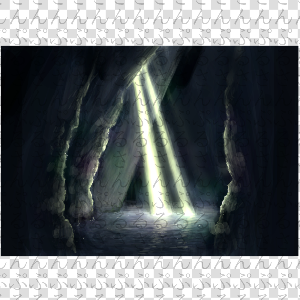 背景 光射す地底湖 ファンタジー 無料 有料 ゲーム素材impro