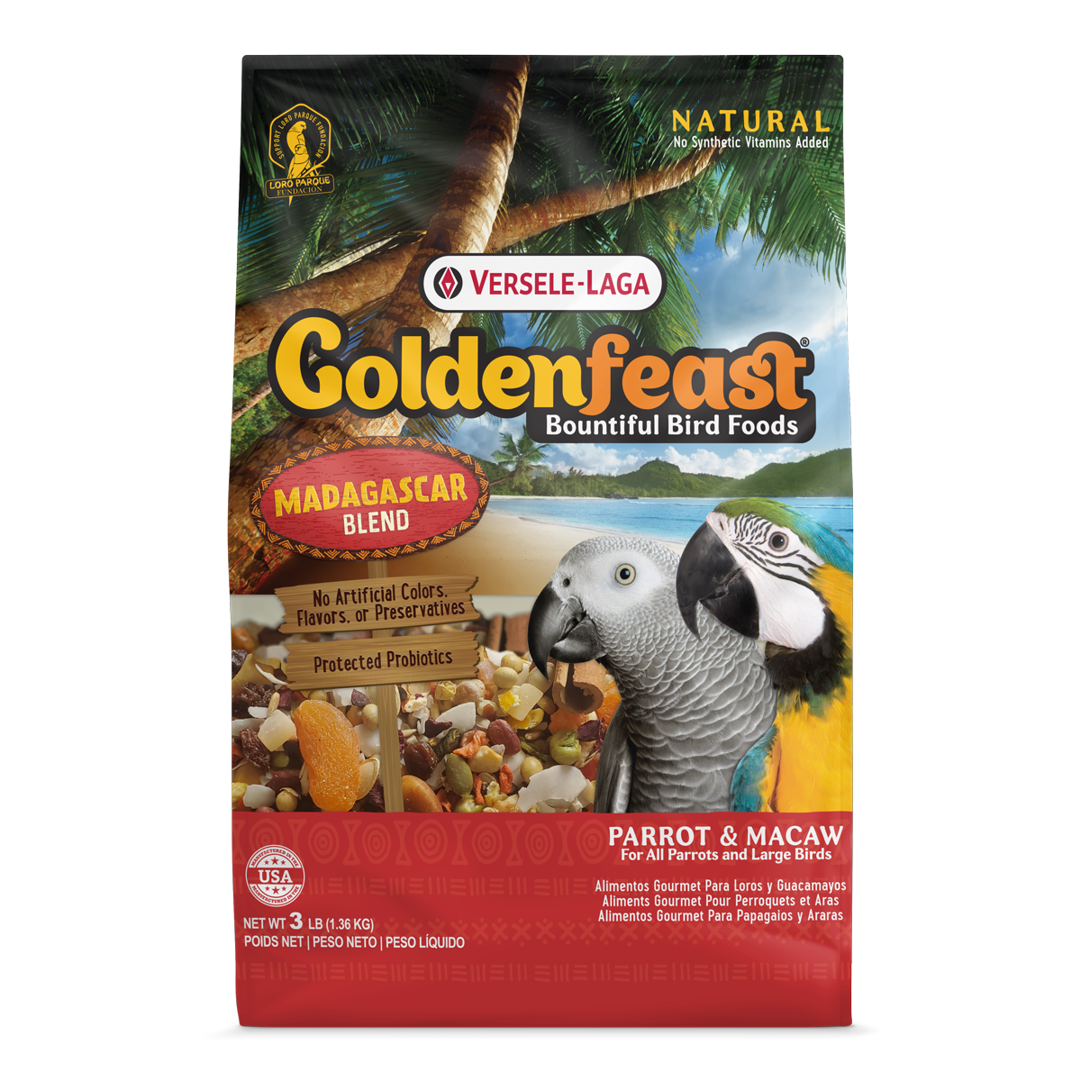Goldenfeast Madagascar Blend Parrot & Macaw, 3 lb