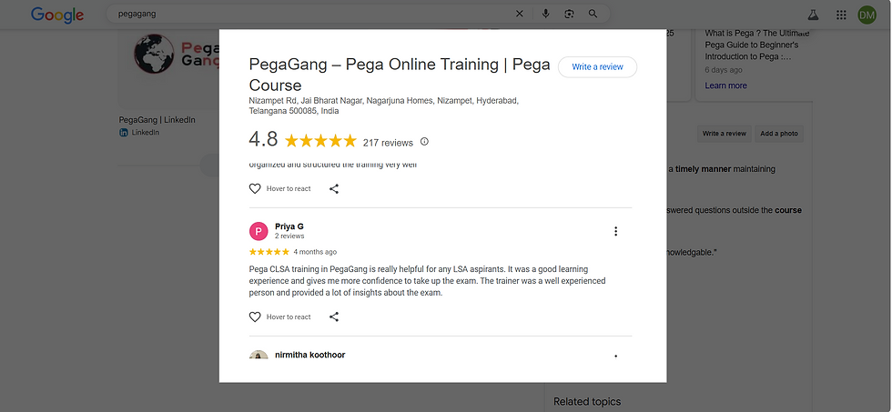 Pega Training in Hyderabad -PegaGang