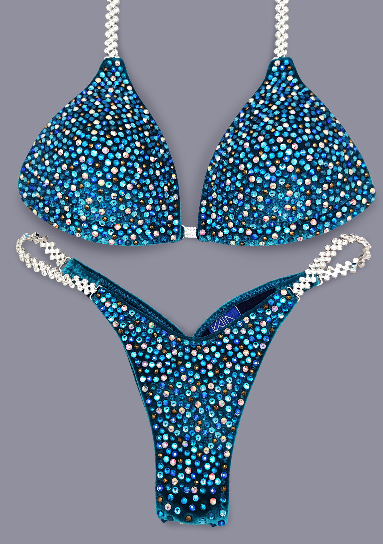 ILEAH teal competition bikini kata.apparel