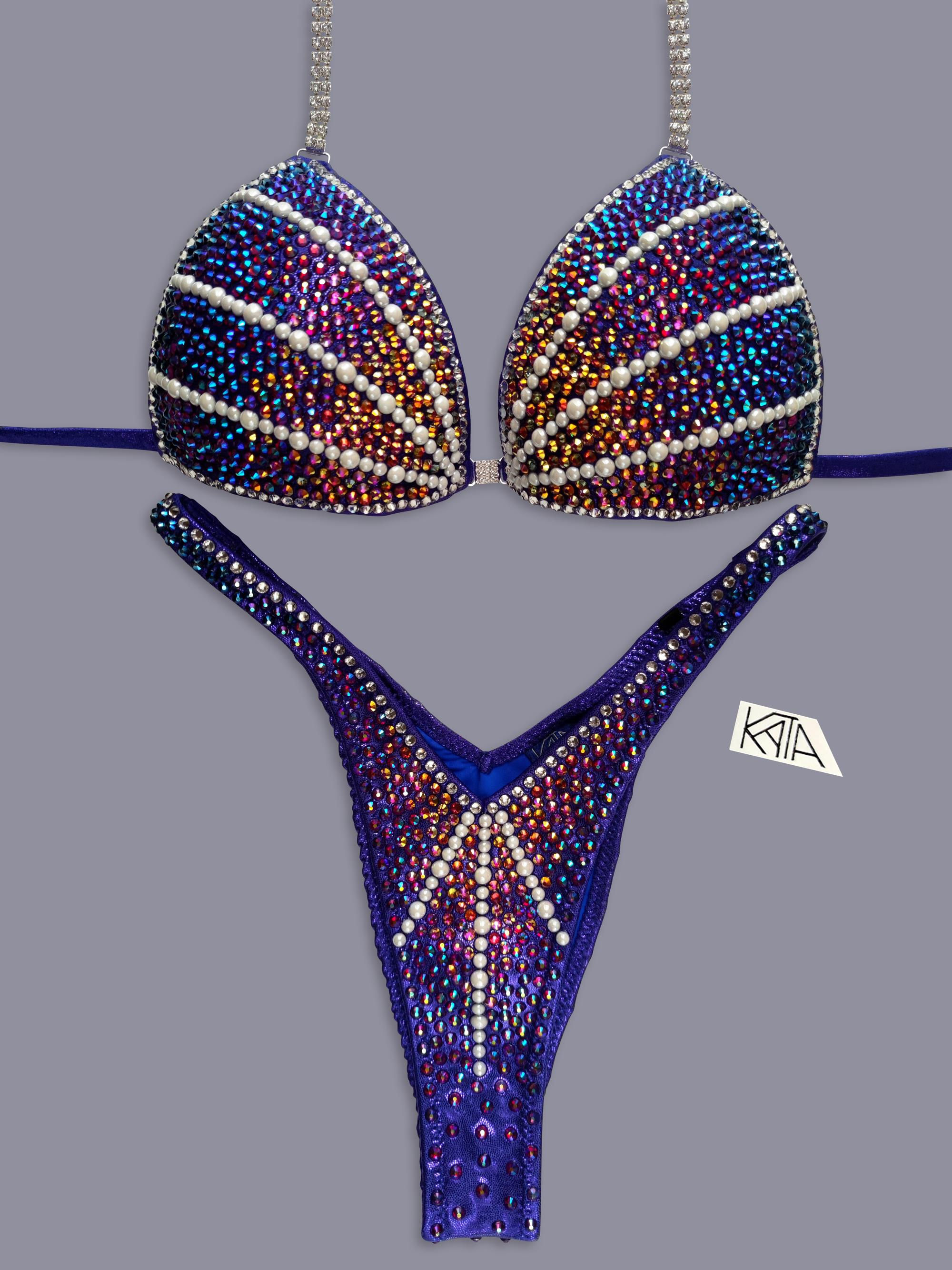 HELIA purple and gold competition suit kata.apparel