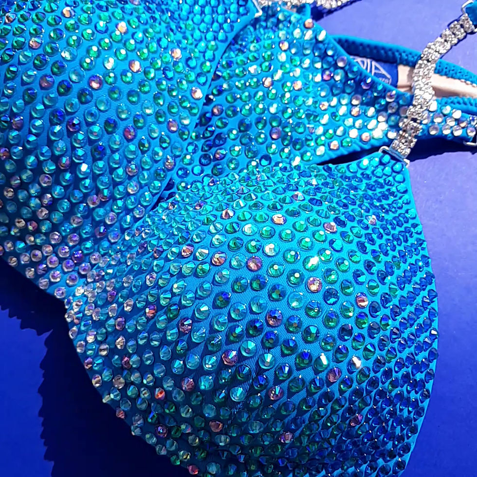Thumbnail: VIVIE ocean blue competition bikini kata.apparel