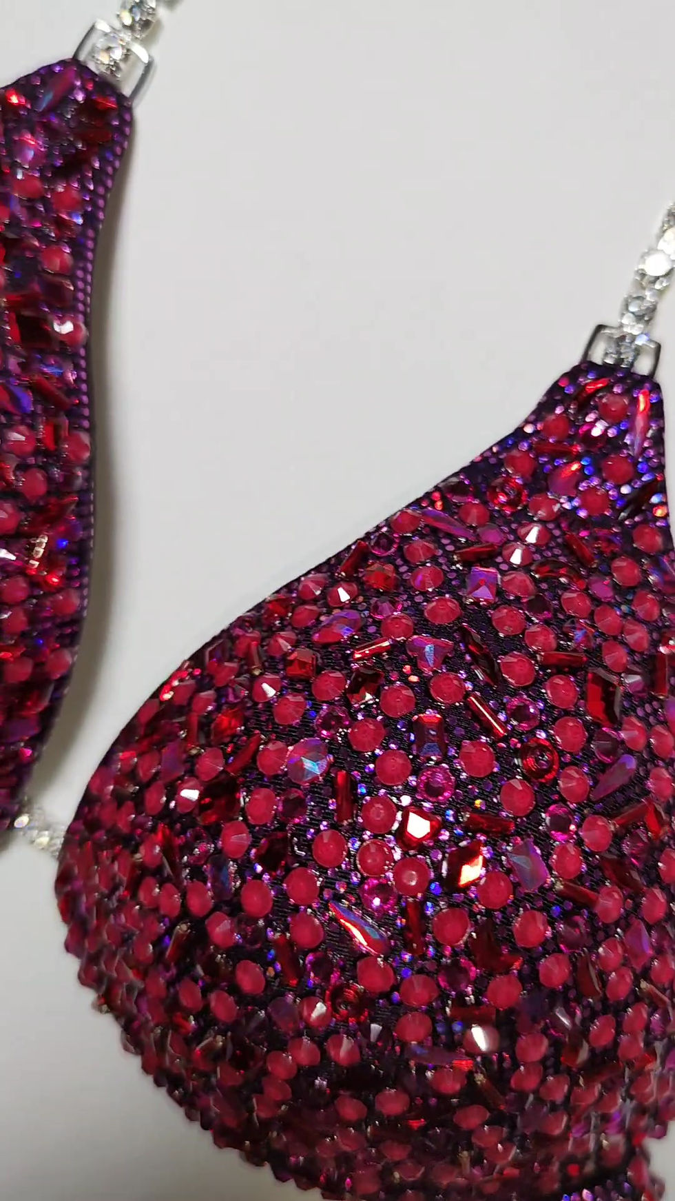 Thumbnail: RUBY red on purple competition suit kata.apparel