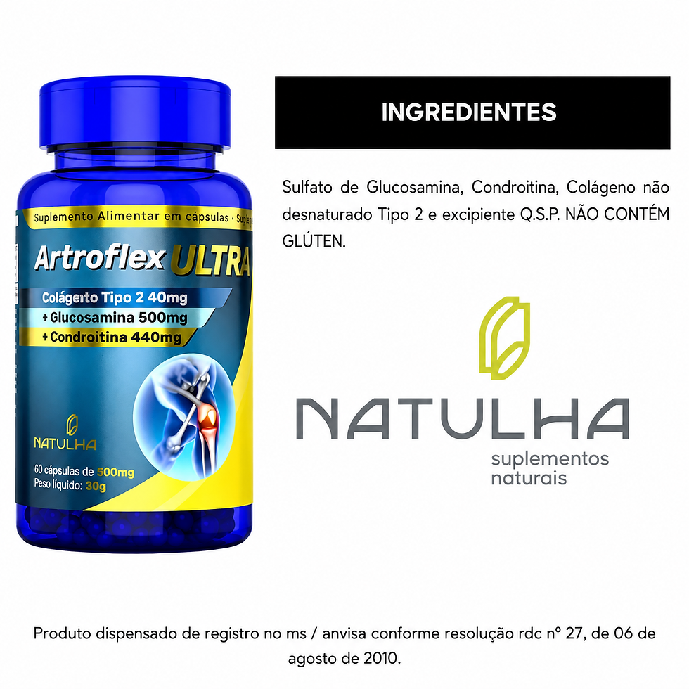 Thumbnail: ArtroFlex ULTRA (Glucosamina, Condroitina e Colágeno Tipo 2) - 60 cápsulas