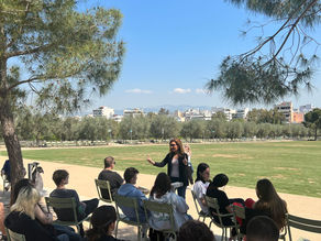 Συζητώντας με μαθητές Λυκείου ζητήματα σχολικού εκφοβισμού και σχολικής βίας. 