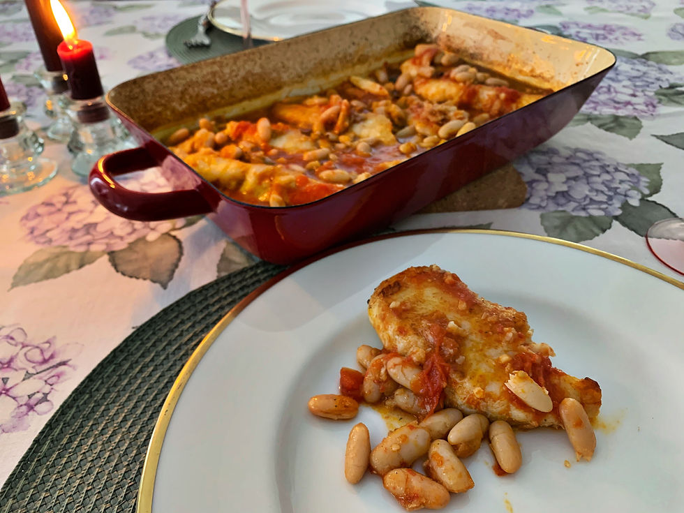 Monkfish/Stargazer baked with beans | Grdobina s Fažolom