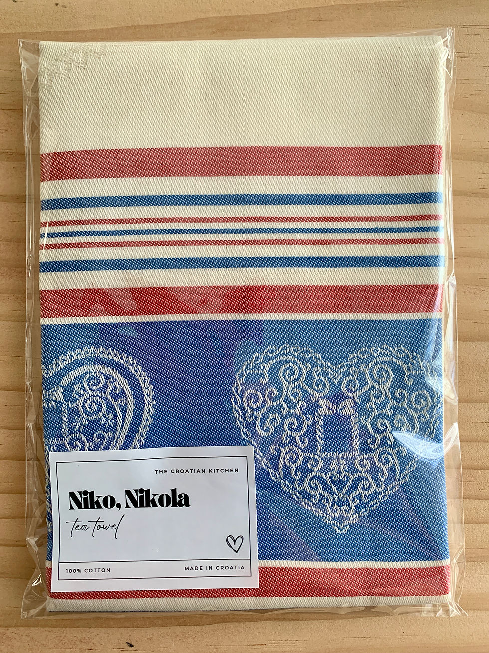 Thumbnail: Niko, Nikola Heart Tea Towel