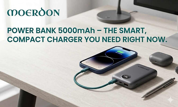 Power Bank 5000mAh  The Smart, Compact Charger You Need Right Now