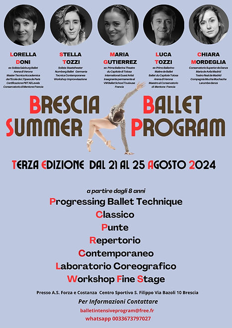 Ballet Event Program Stage Di Danza Intensivo | Ballet Intensive Program | Italie