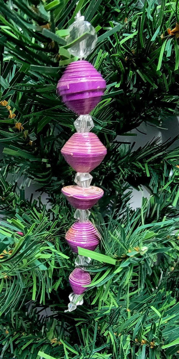 Purple Icicle Ornament