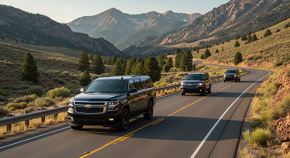 Colorado Black Car Motorcade