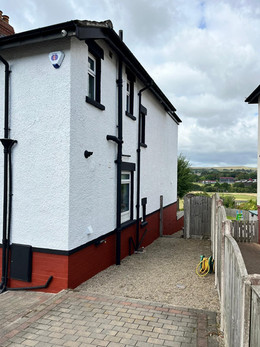 White painted house