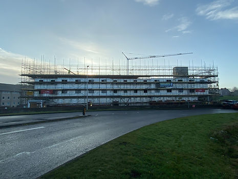 Block of white flats
