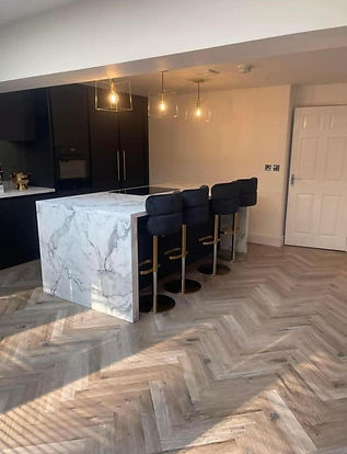 Newly installed modern kitchen