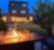 House extension with fire pit outside in the garden