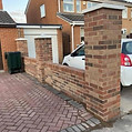 Brickwork project on a driveway