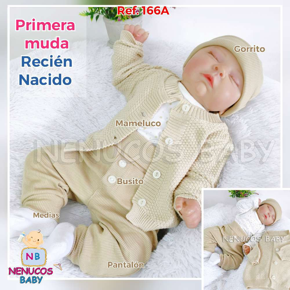 Conjunto en hilo 5 piezas café 