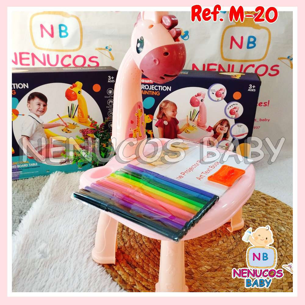 Mesa protector jirafa rosada 