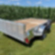 Single axle aluminum utility trailer rear side