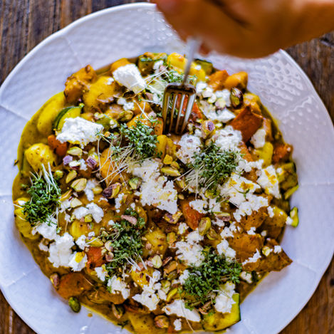 Cremige Kürbis-Gnocchi Pfanne