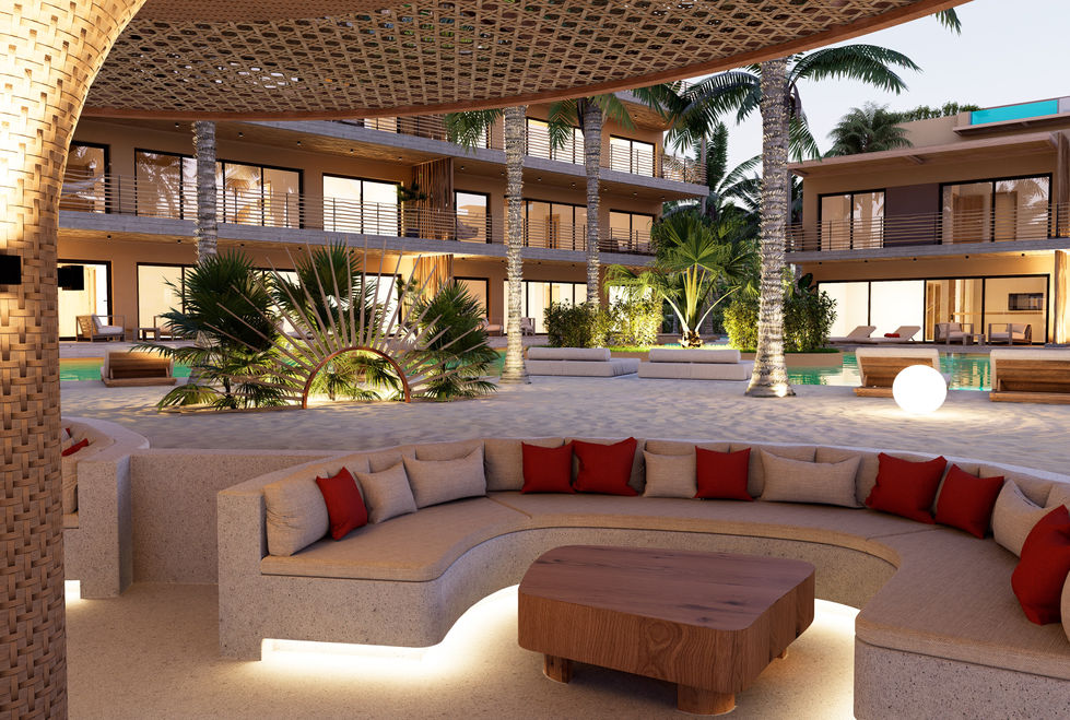 stunning outdoor lounge area