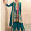 Thumbnail: Green-colored salwar suit with Sharara