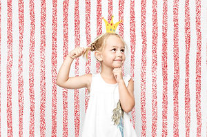 Girl Posing in Photo Booth