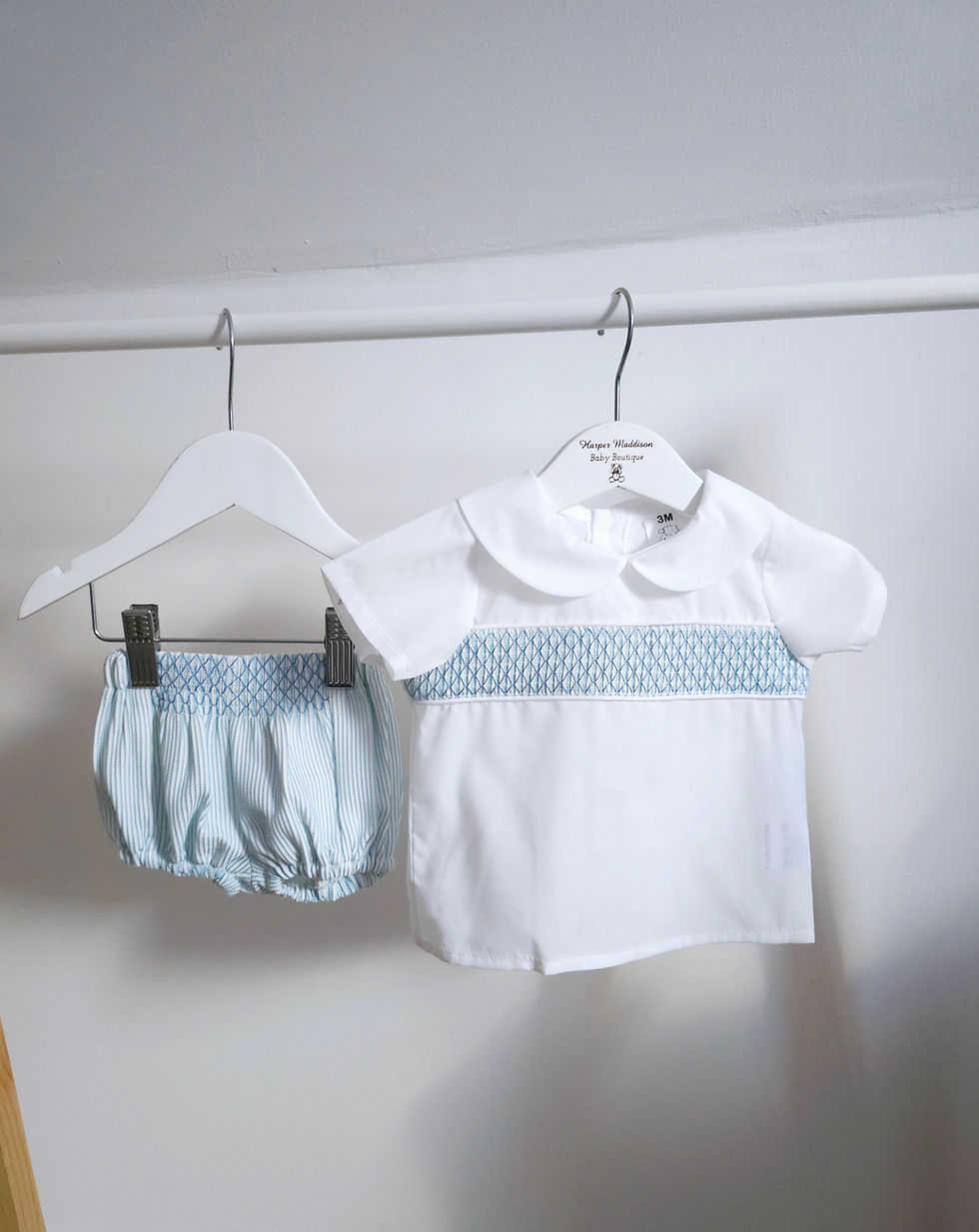 Thumbnail: Wee Me Smocked Top & Jam Pants- Curtis