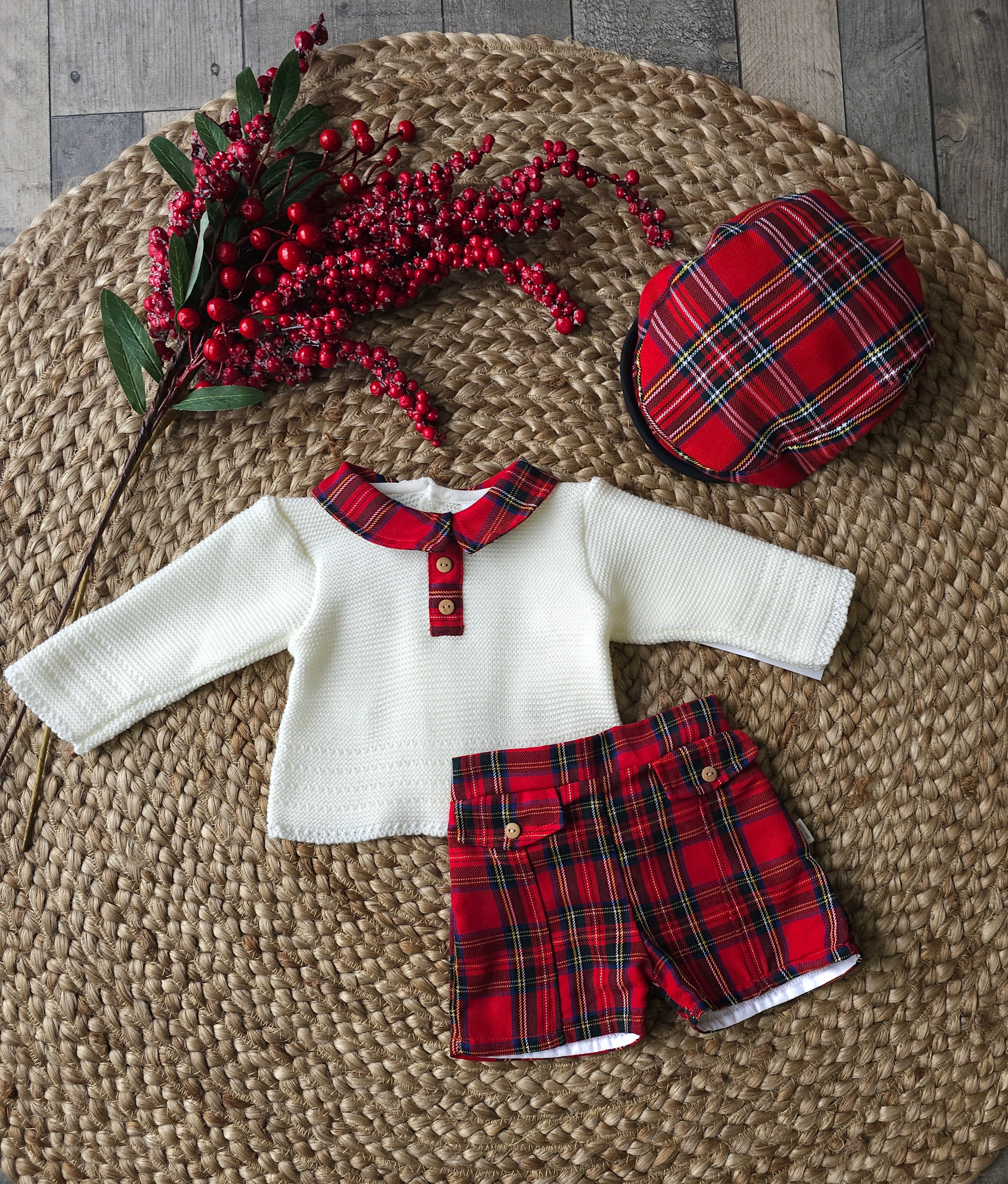 Boys Knitted Tartan Set- Harry