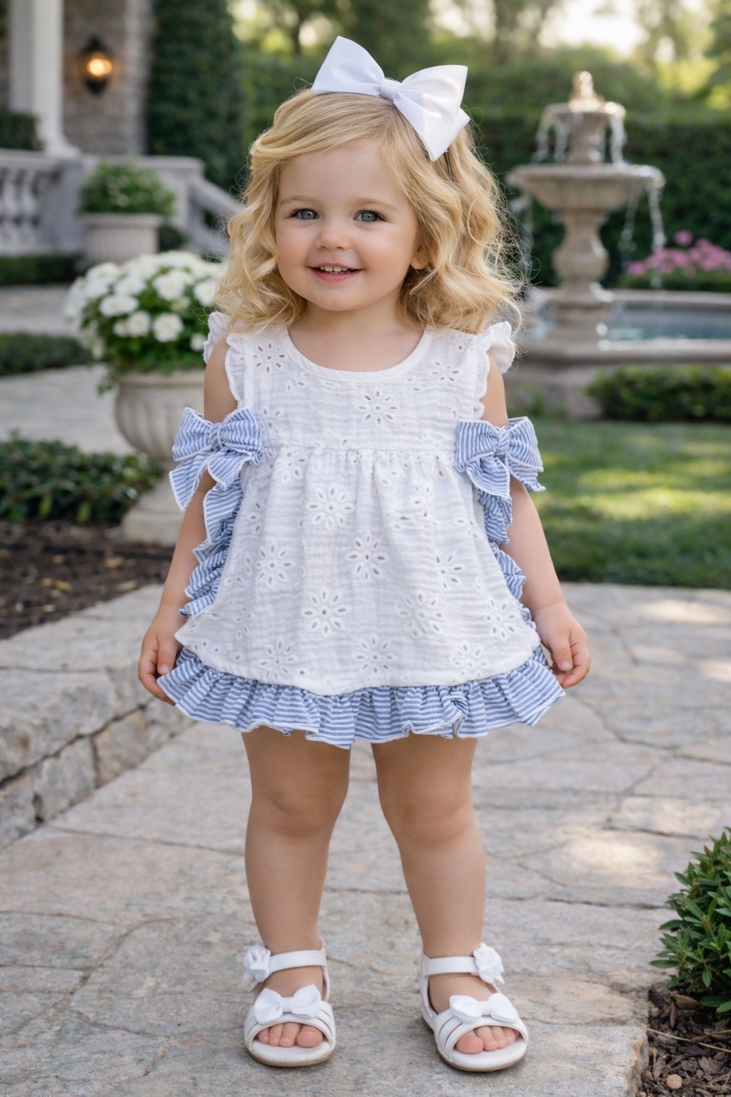 Calamaro Broderie Anglaise 2 Pc Set- Gianna