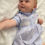 Thumbnail: Blue and White Striped smocked Romper- Caleb