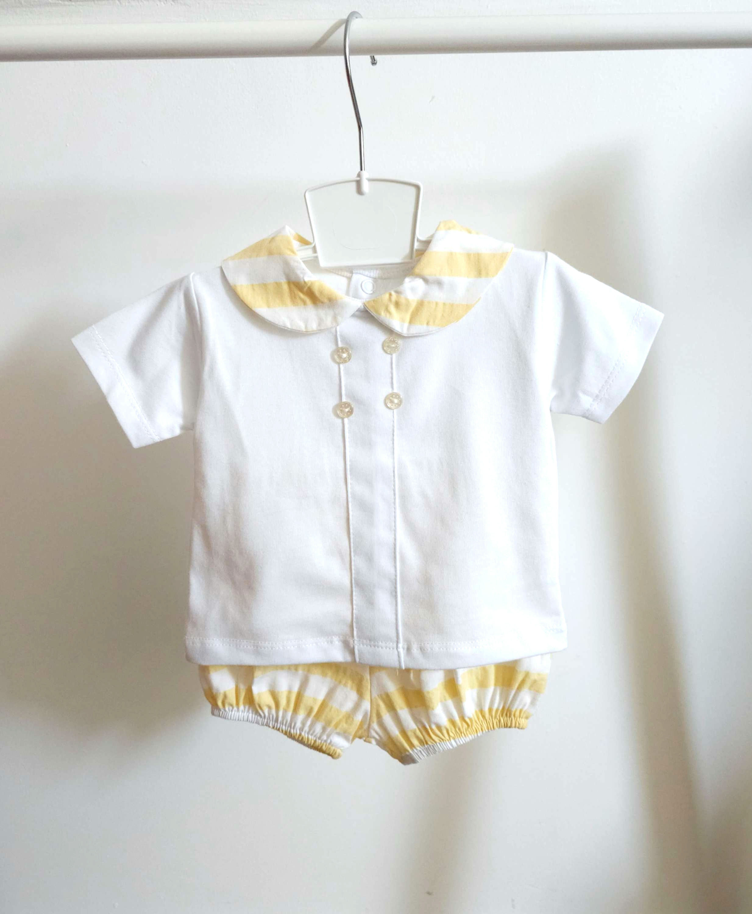 Boys Lemon and White Tshirt & Short Set- Levis