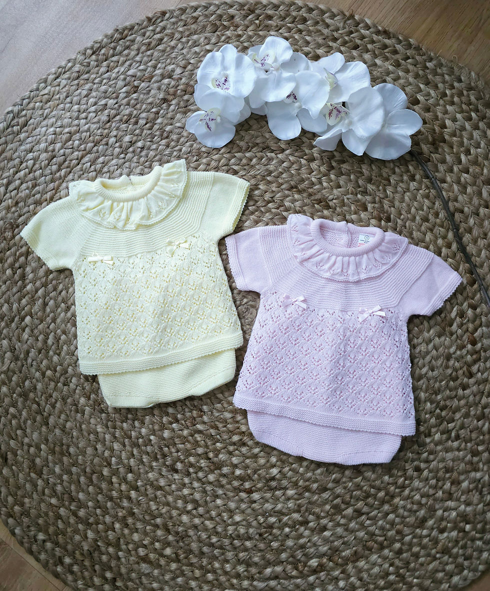 Thumbnail: Girls Fine Knit Frill Neck Sets- Anna