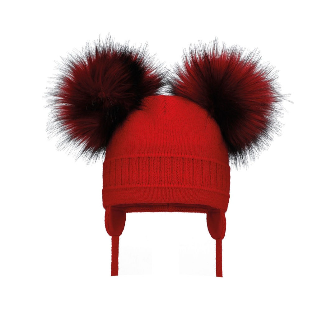Pom Pom Envy Red Double Hat