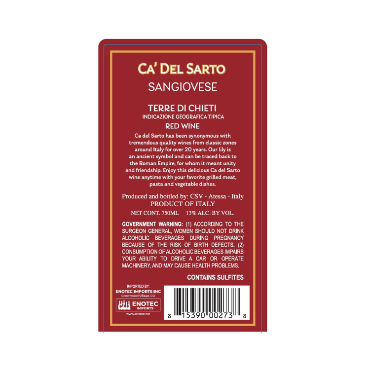 Thumbnail: Ca' del Sarto Sangiovese