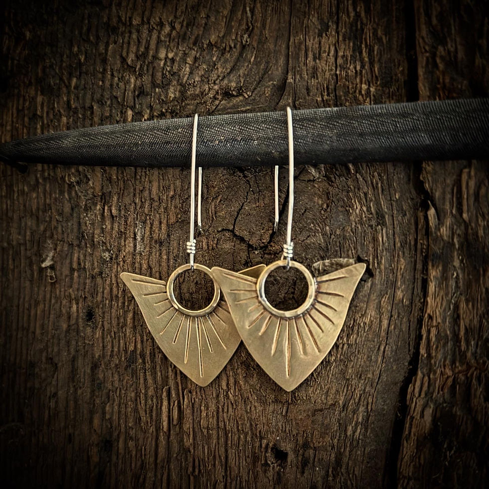 Thumbnail: Sunrise Earrings in Brass