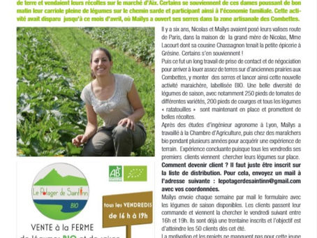LE POTAGER DE SAINT'INN DANS LA PRESSE 2019