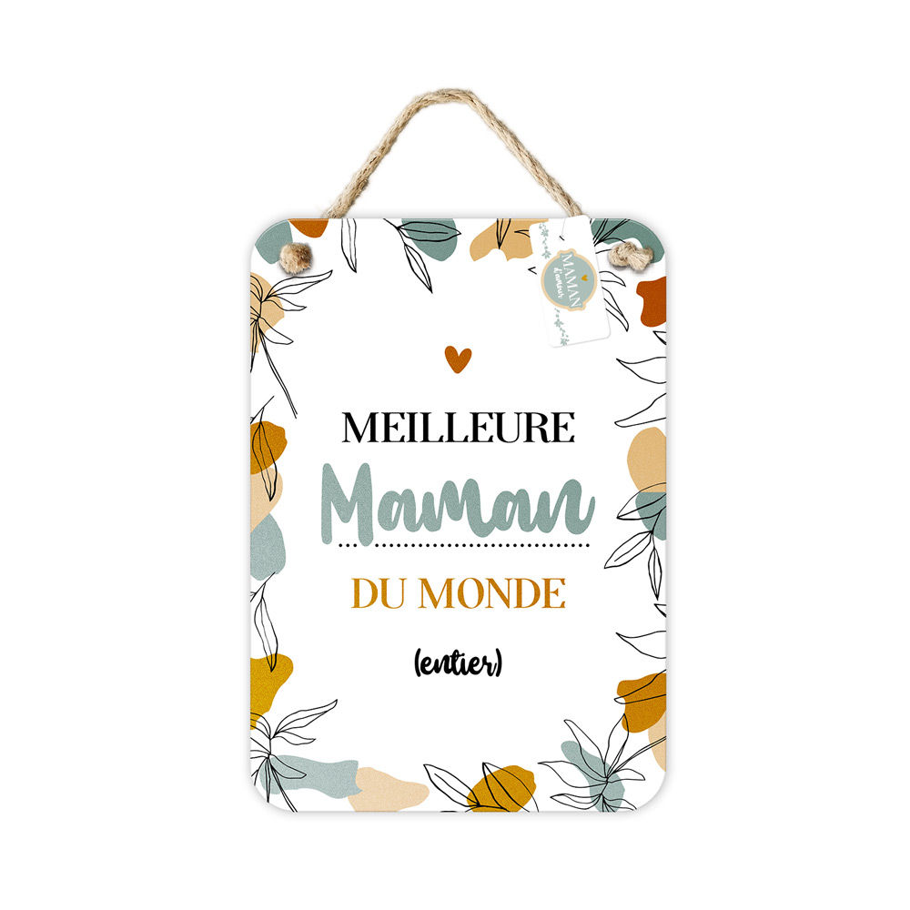 Plaque Metal "Meilleure Maman Du Monde"