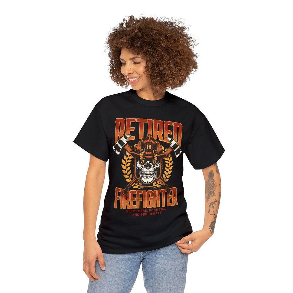 Thumbnail: Retired FireFighter Unisex Heavy Cotton Tee