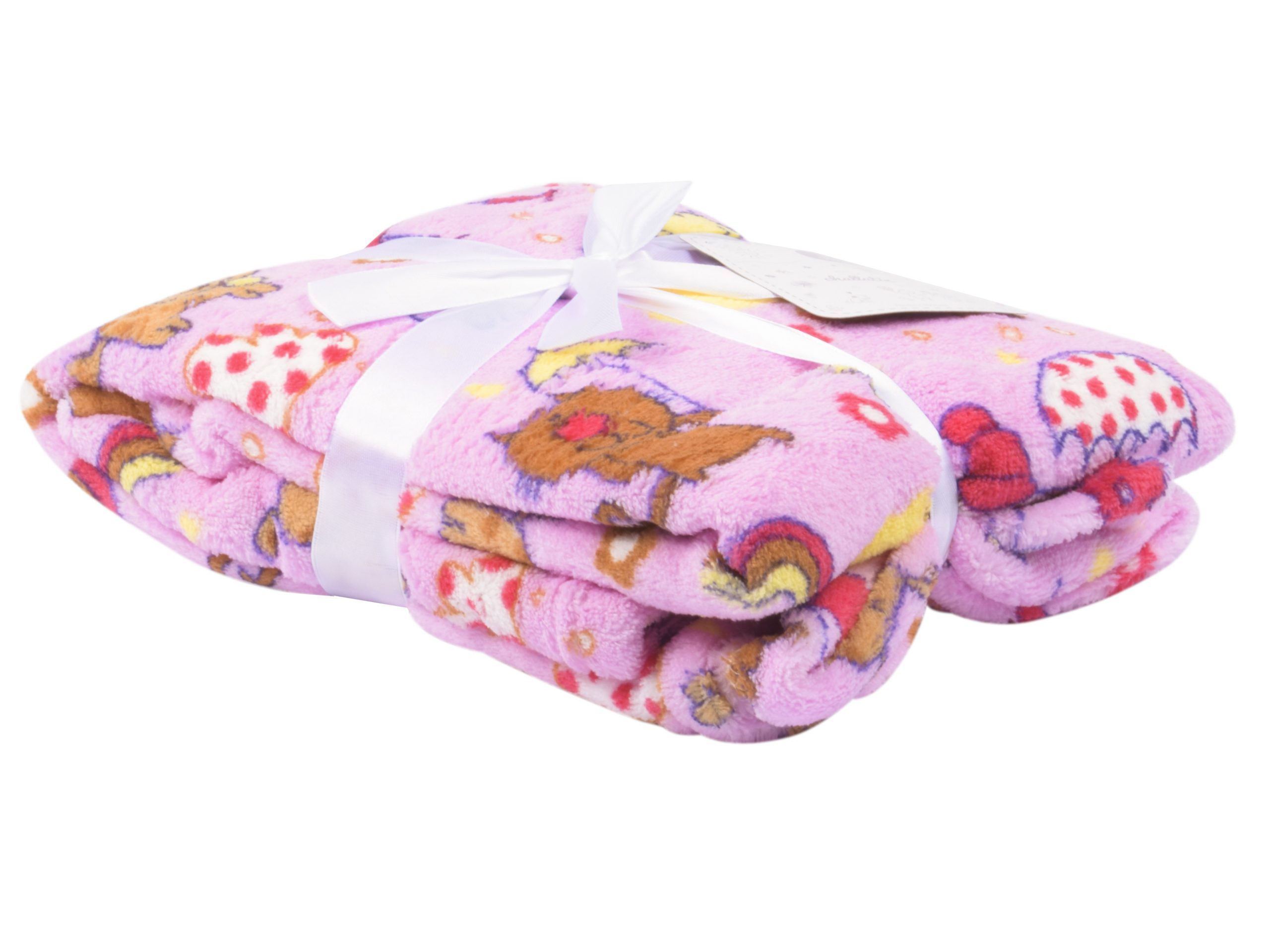 Manta Coral Fleece Rosada